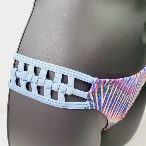 Tini Bikini Tie Dye Strappy Two Piece Swimsuit Sz XS - Picture 8 of 11